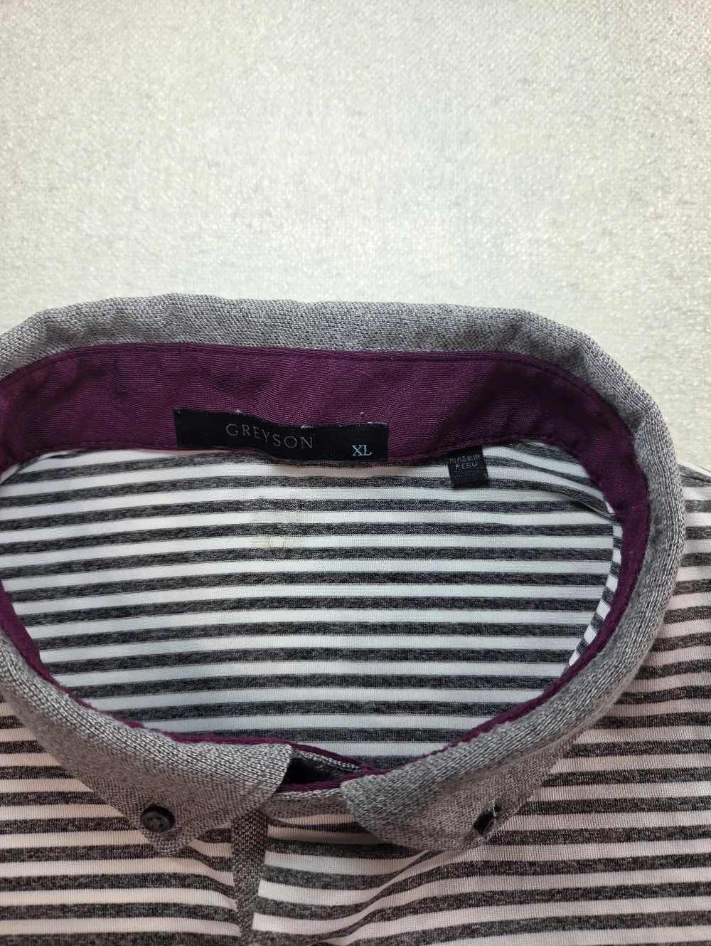 Greyson Striped Performance Golf Polo XL